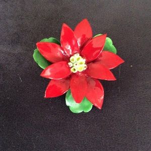 Poinsettia Brooch Pin Cara China